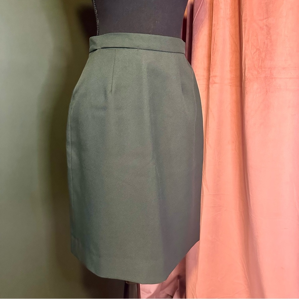 Vintage Bremen-Bowdon Vintage Green Pencil Skirt